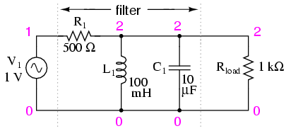 Parallel resonant band-pass filter.