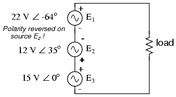 same circuit and reversed one of the supply's connections