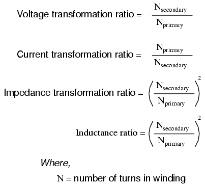 transformation ratio of impedance