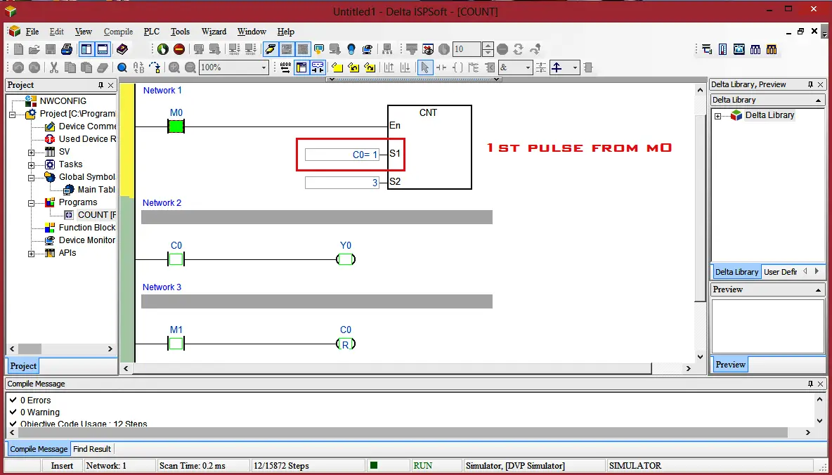 Counters of DELTA DVP PLC