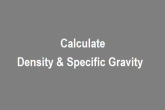 Calculate Density and Specific Gravity