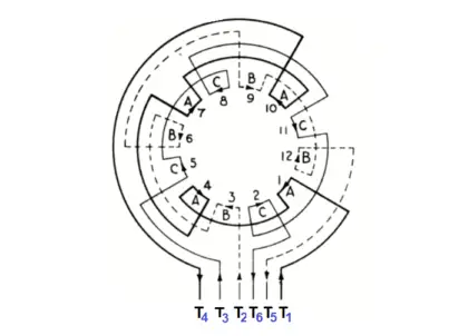 3 Phase Motor in Star and Delta Connections