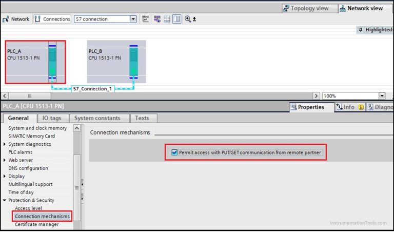 PLC to PLC Communication using S7 Connection PUT & GET Instructions