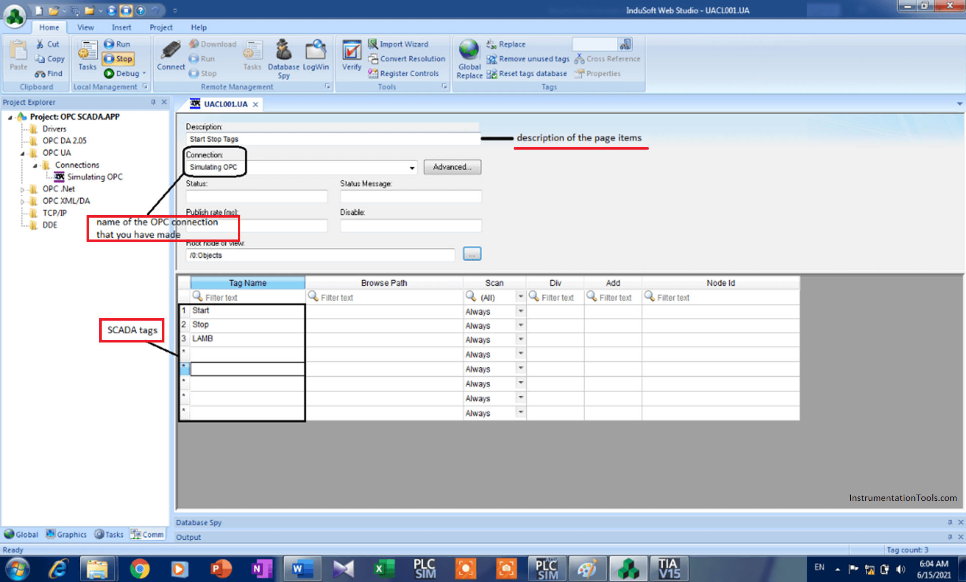 Indusoft OPC SCADA