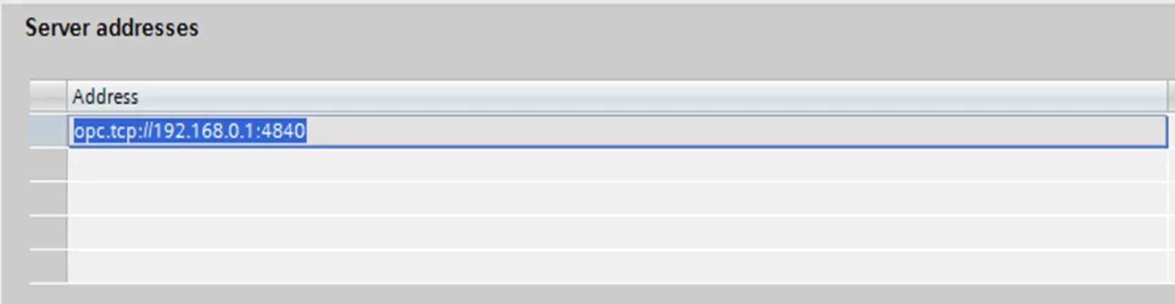 copy your server TCP IP address from TIA Portal