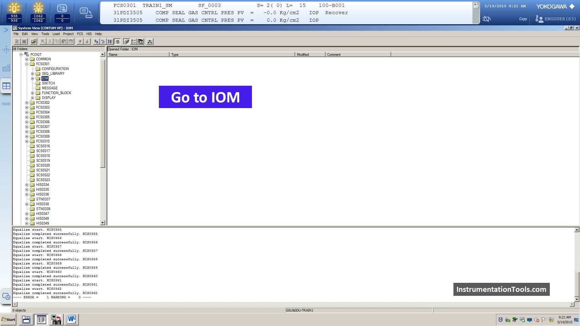 IOM in Yokogawa DCS