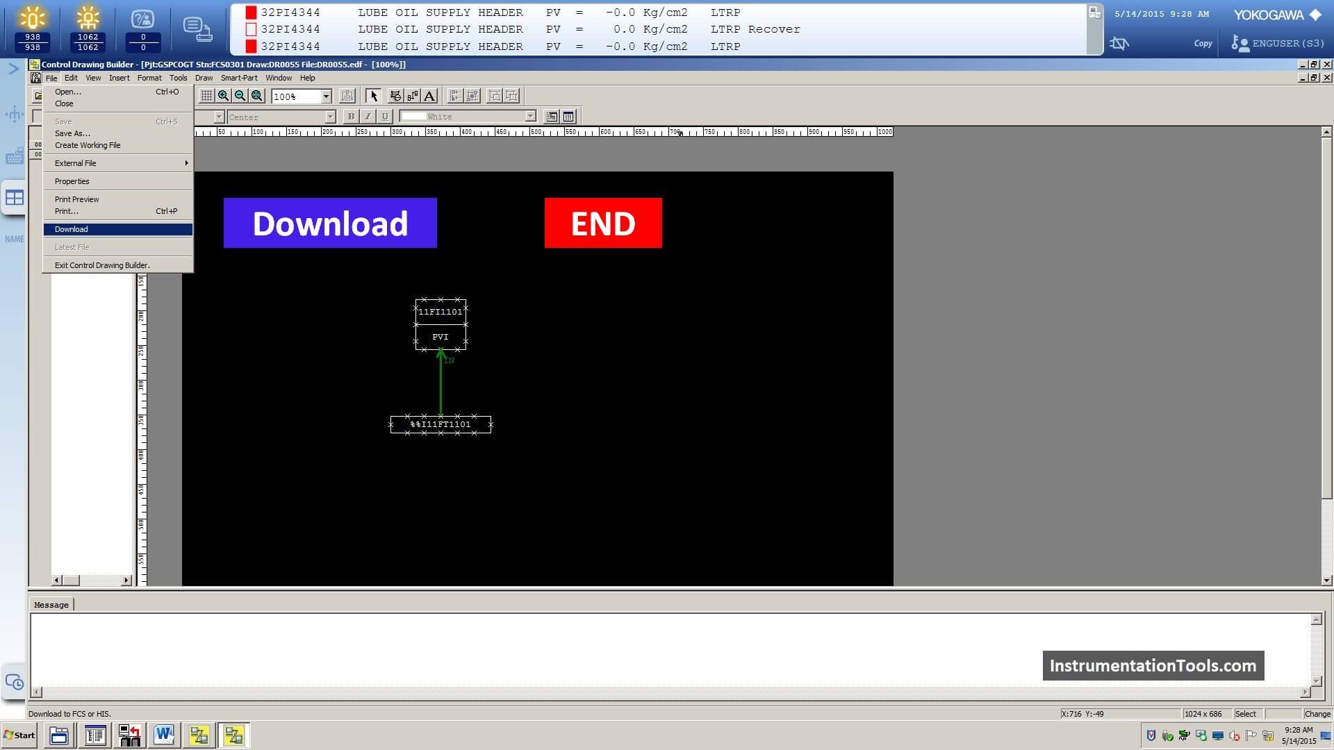 Online Download in Yokogawa DCS