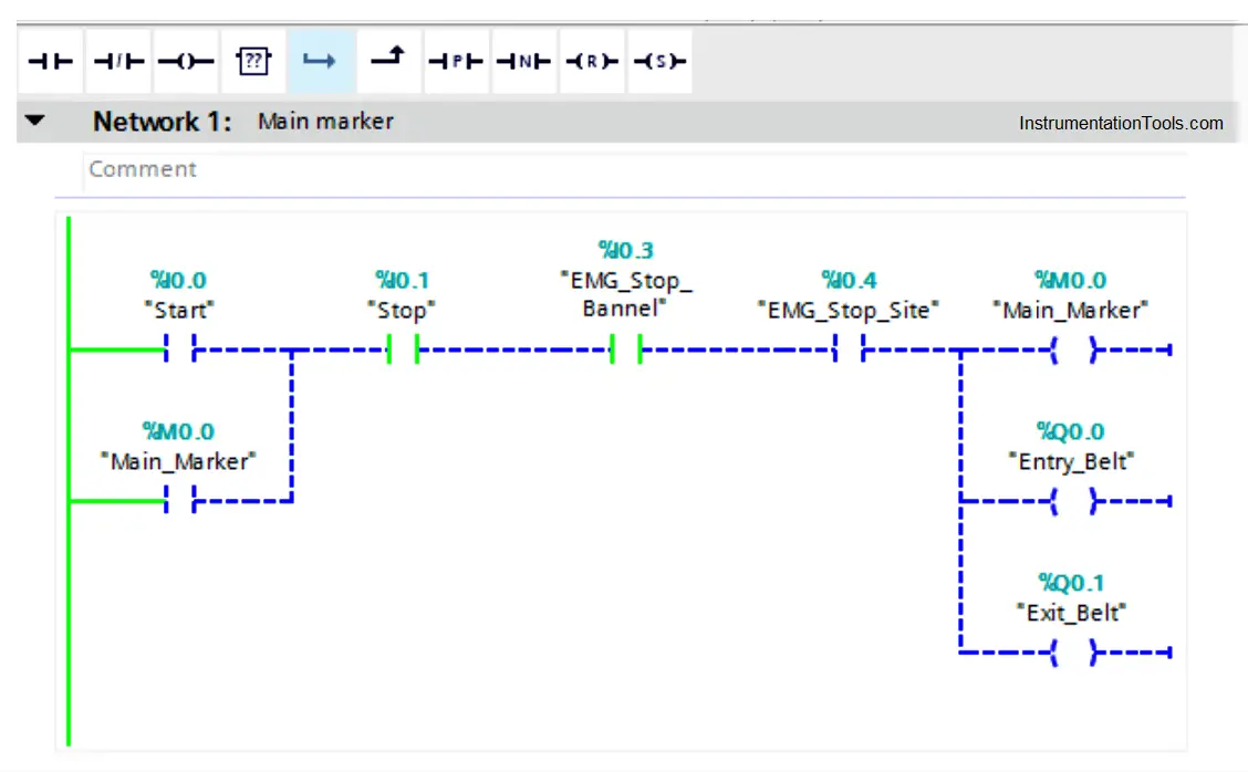 Siemens PLC Ladder Diagram Code