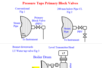 Steam Pressure Taps Primary Block Valves Glands and Bonnets Leaks