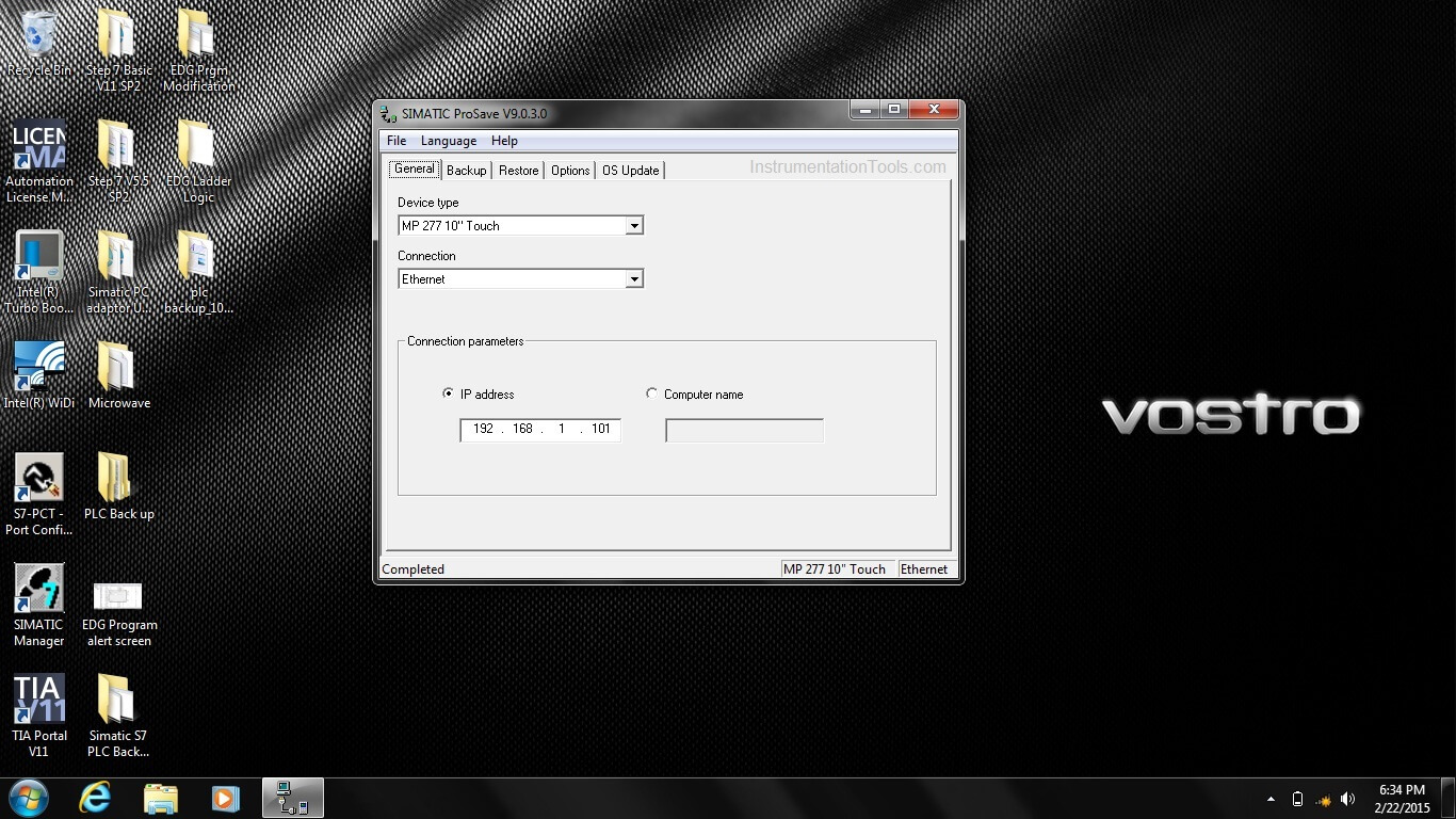 How to Backup and Restore from Simatic Prosave HMI?