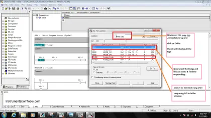 Procedure For reading or searching the tag number in Siemens PLC