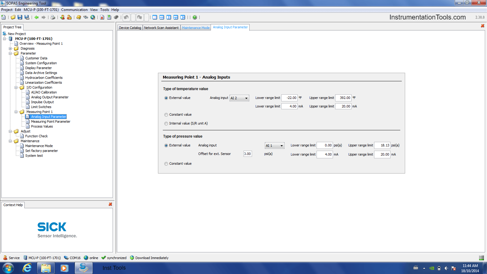 Flow computer for gas metering with SICK