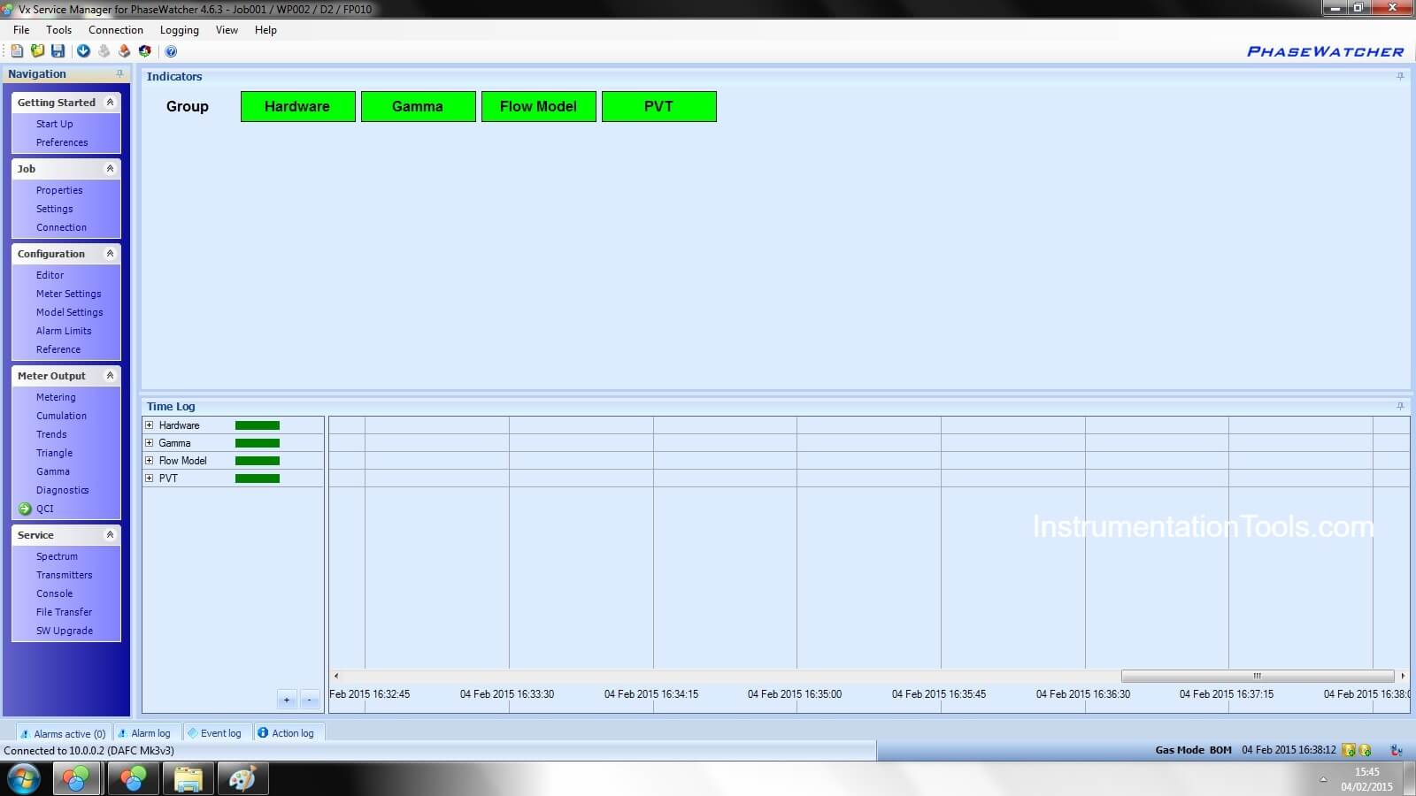 Event Log of Phase Watcher Multiphase Flow Meter