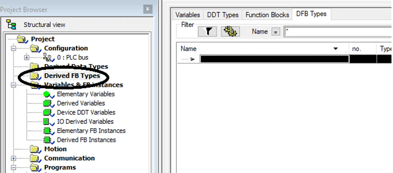 Derived Function Block Unity Pro