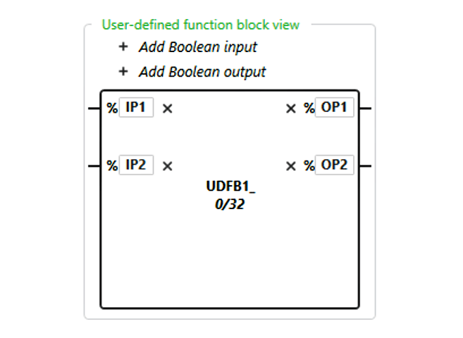 Function Block View in PLC