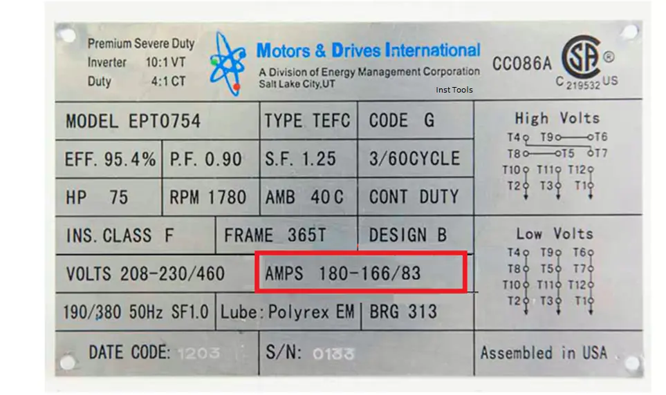 How to Read Electric Motor Nameplate Data