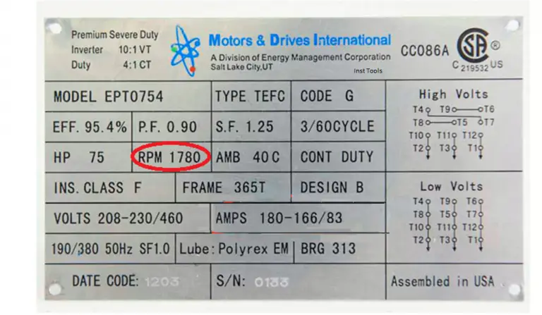 How To Read The Nameplate Of A Motor Inst Tools