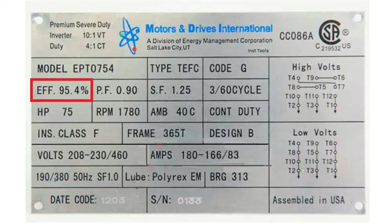 How To Read The Nameplate Of A Motor? - Inst Tools