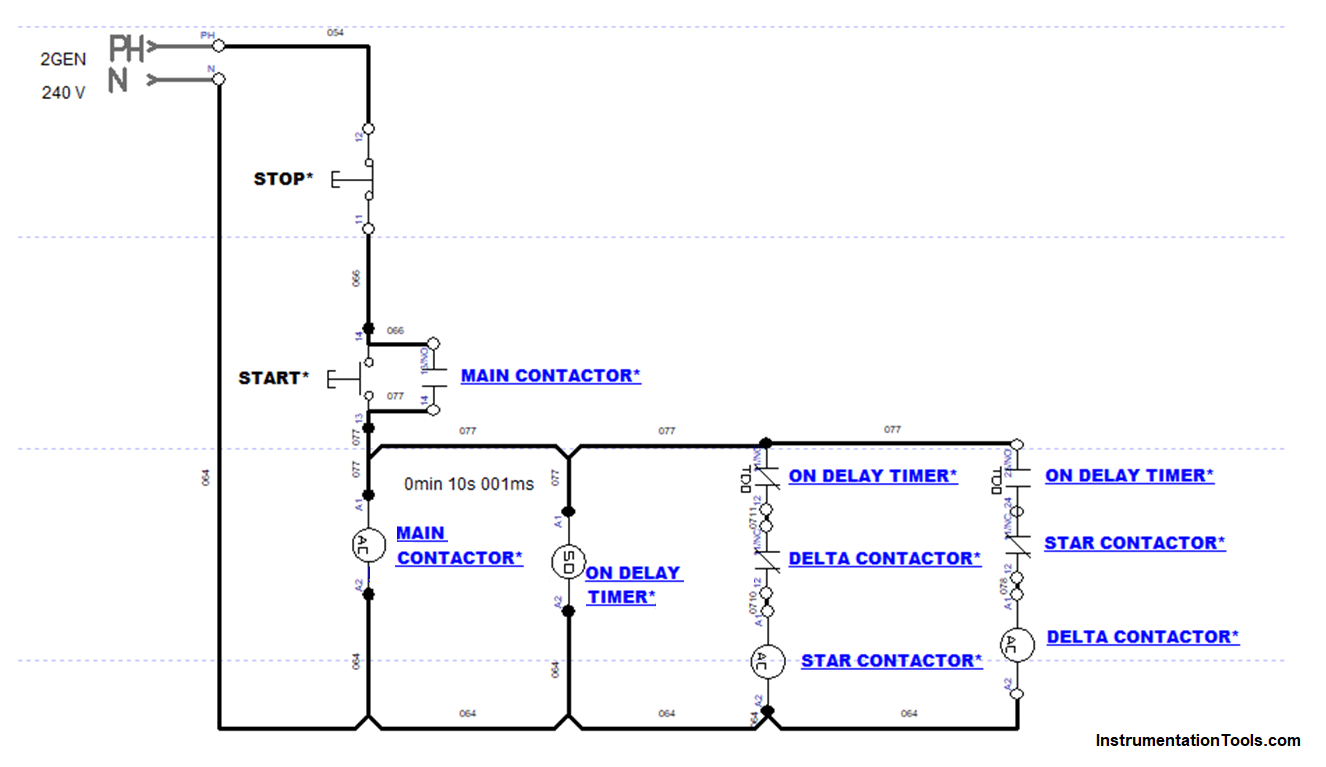 Star Delta Starter Control Circuit