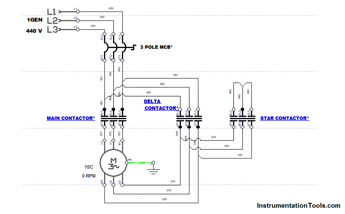 Star Delta Control Circuit Diagram With Timer