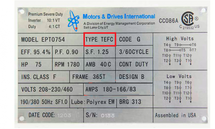 Labelling Motor How to Read the Nameplate of a Motor? - Inst Tools