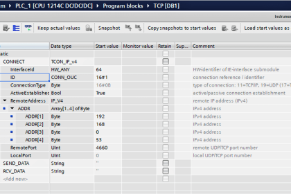 Database in Siemens PLC