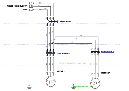 Control Two Motors In Sequence After Time Delay - Circuit, Operation