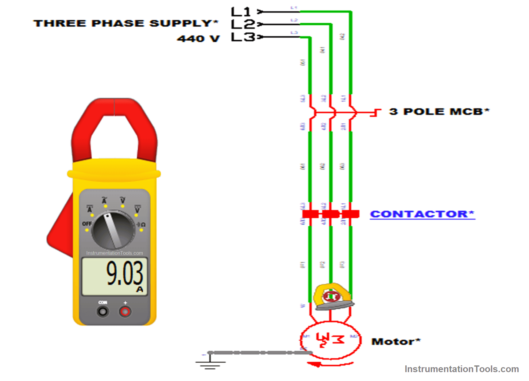 Motor Control Diagram with timer