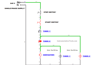 Motor Control On-Delay Timers Circuit