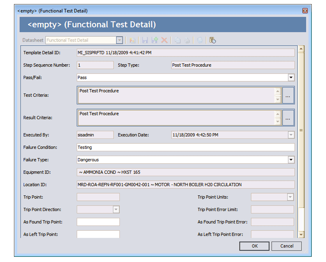 Proof testing record