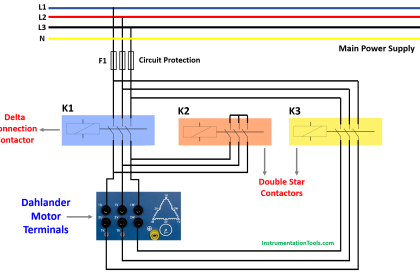 Dahlander Motor Control Circuit