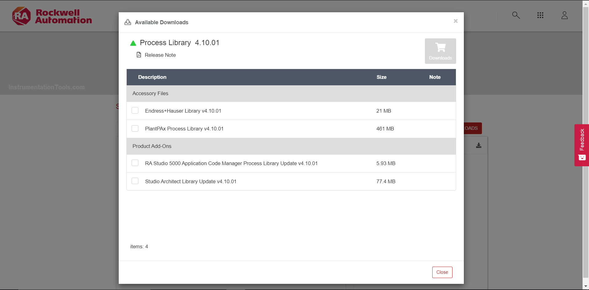 Download PlantPAx Library of Process Object