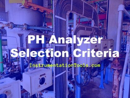Selection Criteria of PH Analyzer