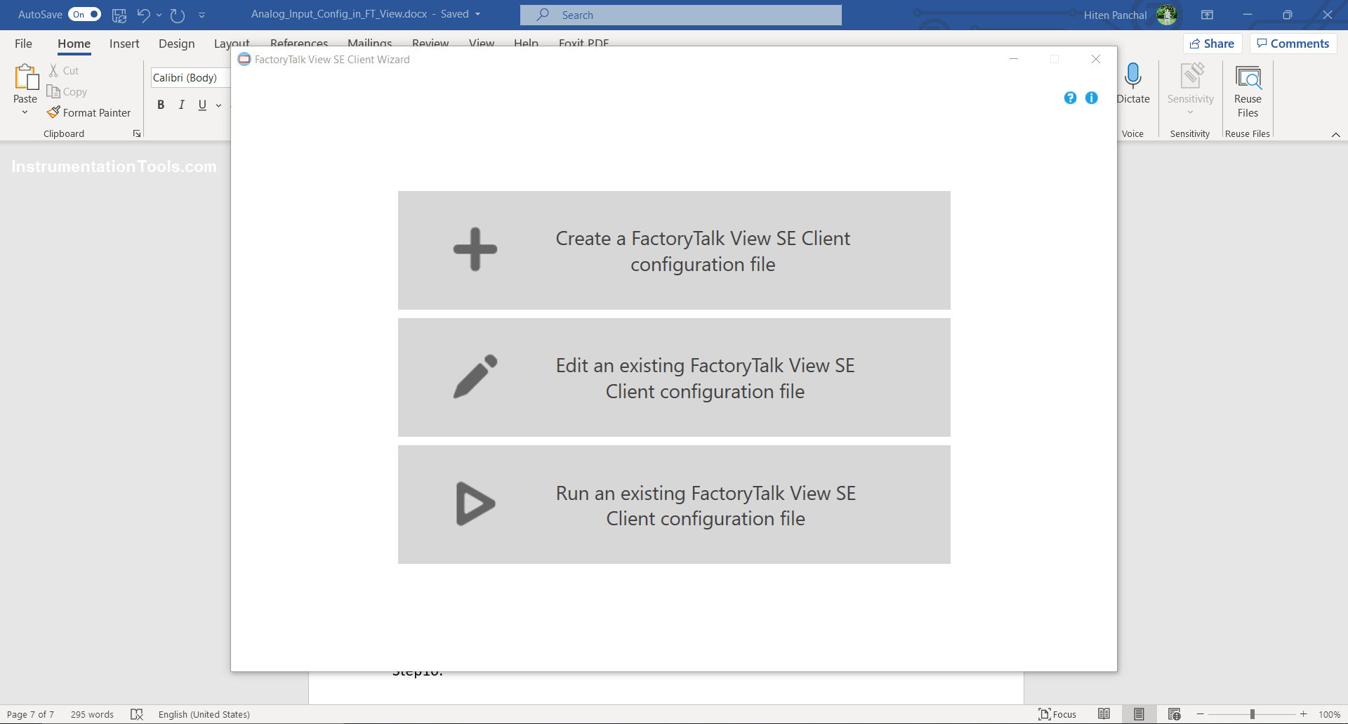 FactoryTalk View SE Client View