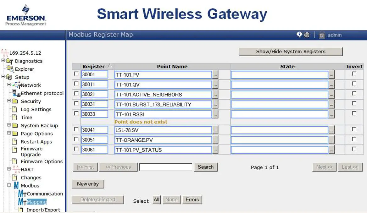 Emerson Smart Wireless gateway