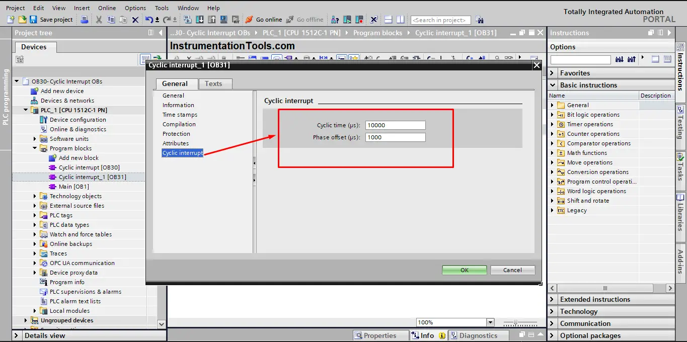 Cyclic Interrupt Siemens PLC