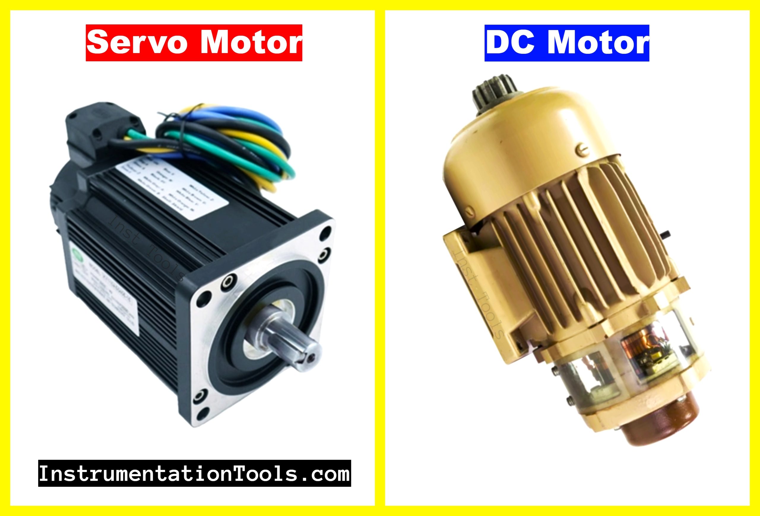 Difference between Servo Motor and DC Motor