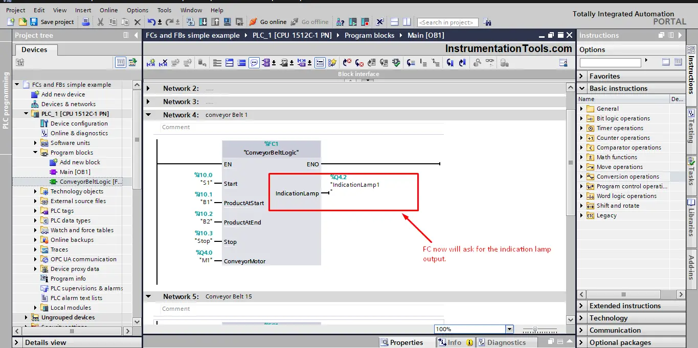 Function Block Example Code in PLC