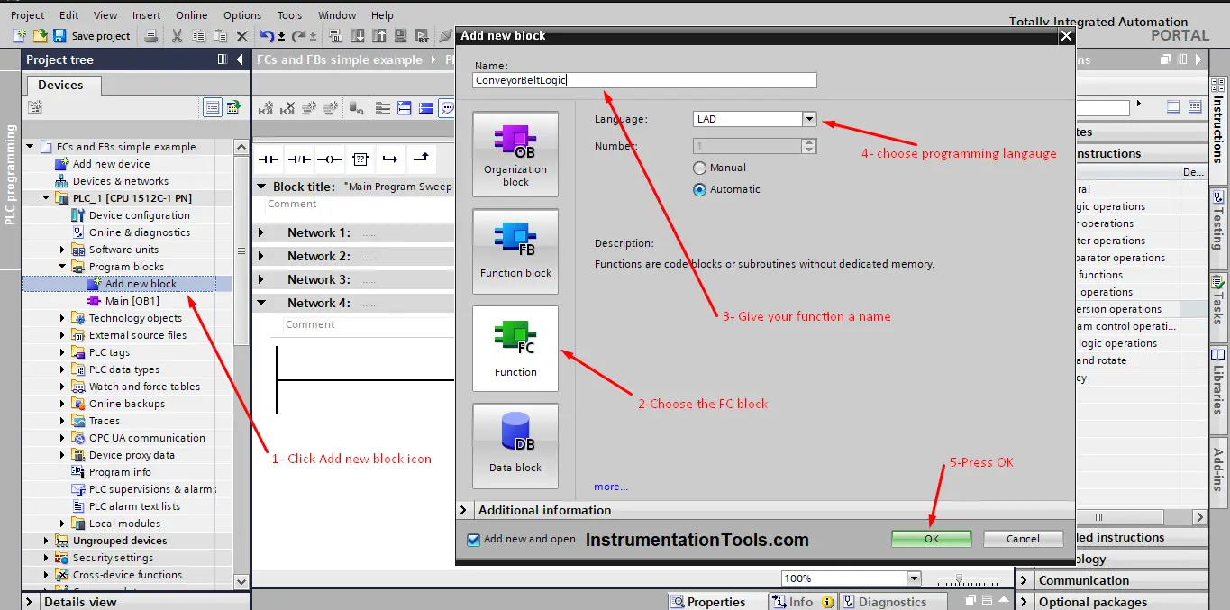 How to Create and Use an FC Block