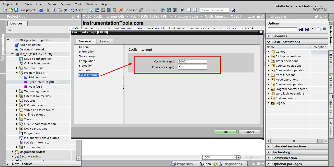 Organization Block for Cyclic Program Processing