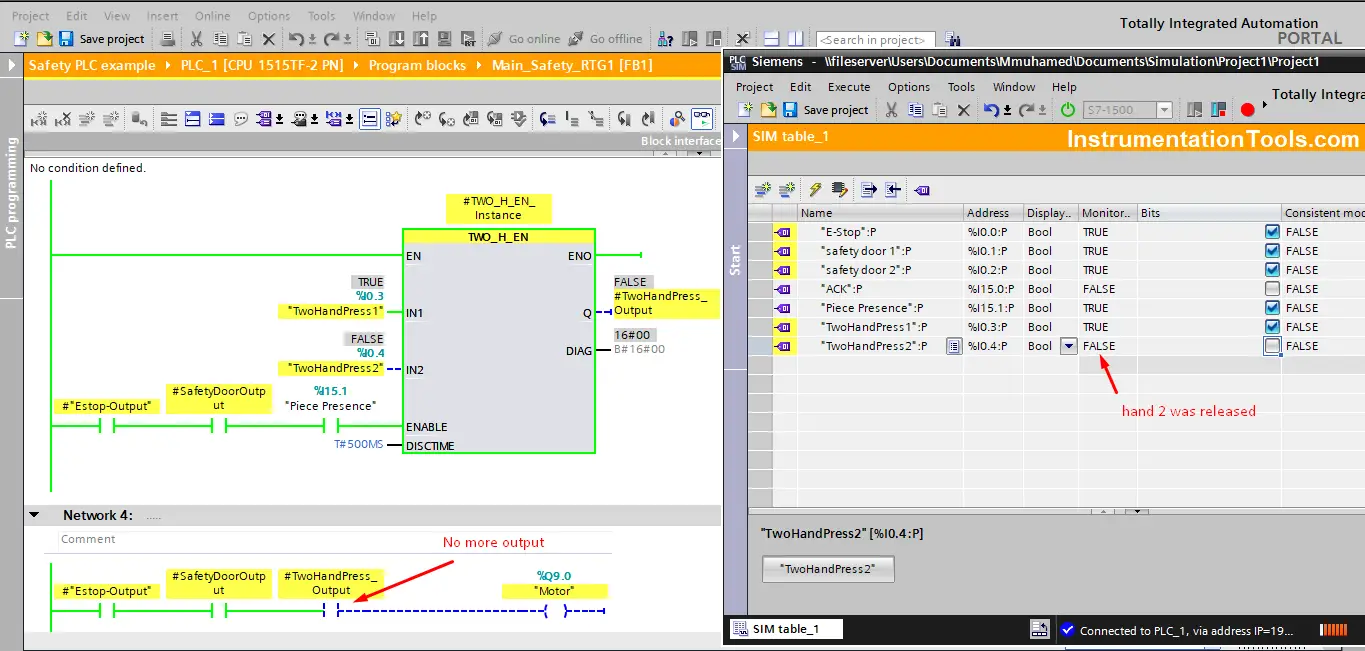 Siemens Safety PLC Example Program