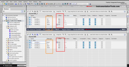 Tia Portal - Optimized and Standard Data Block Access
