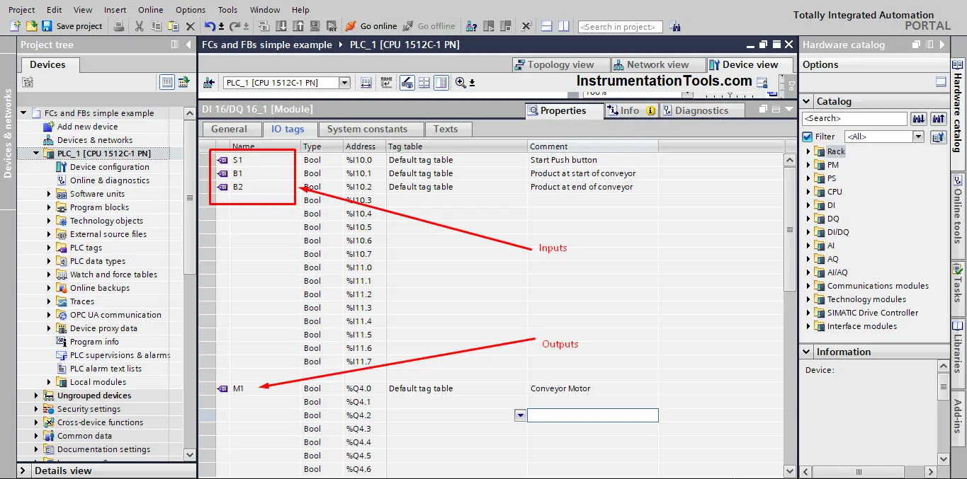 defining your tags in PLC