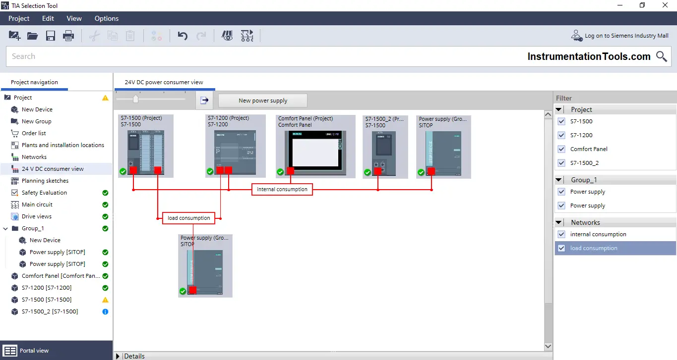 Siemens PLC Power supplies