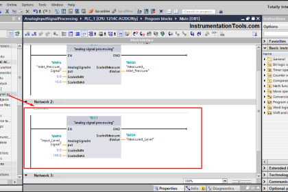 Analog Inputs in Siemens TIA Portal