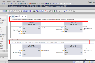 Simulating Level Sensor and the Pump Logic in PLC