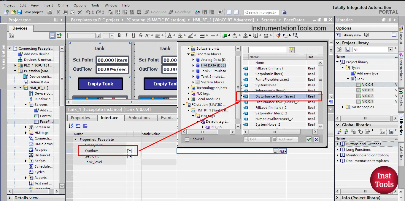 How to Make a Dynamically Linking Faceplate in Siemens