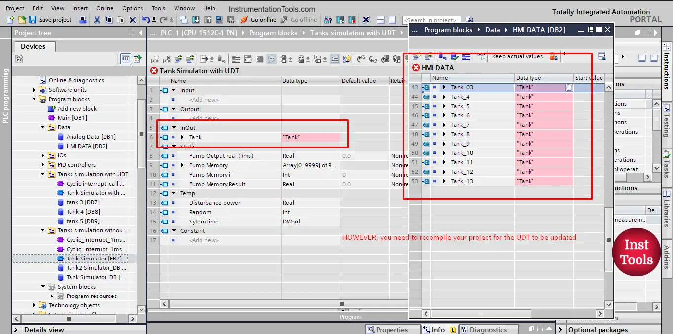 PLC Programming With UDT Structures