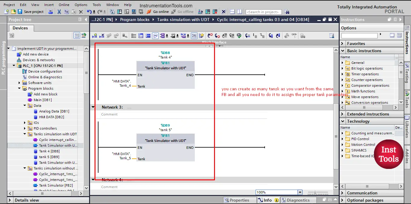 Siemens TIA Portal PLC tutorial - User Defined Data Types