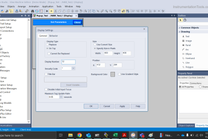FactoryTalk View Studio Site Edition Pop-Up Confirm Action